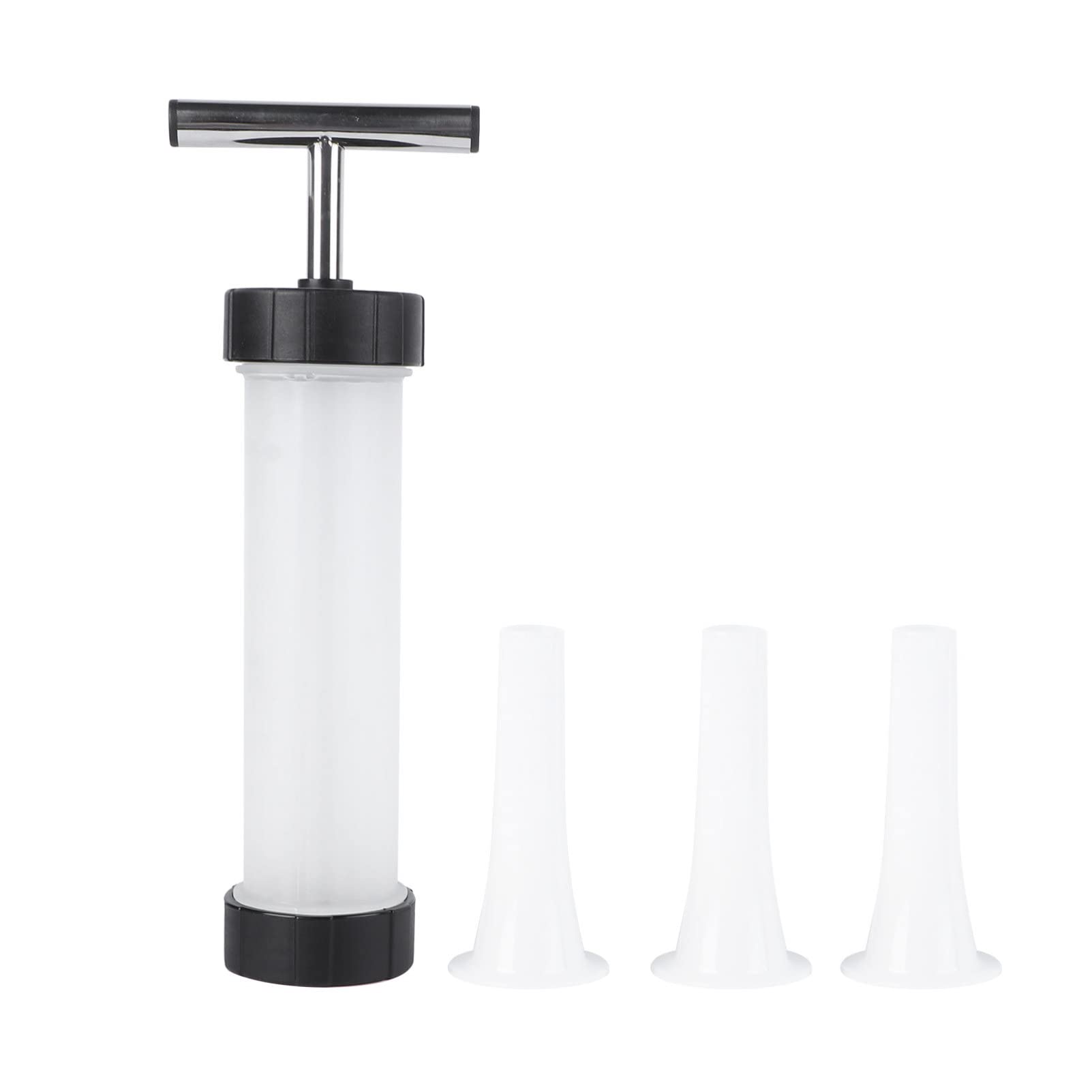 OSALADI Manual Sausage Stuffer - Horizontal Stainless Steel Meat Grinder Attachment for Sausage Making, Hand Operated Salami & Sausage Filler - Perfect for Home Kitchen, Camping & BBQ Parties