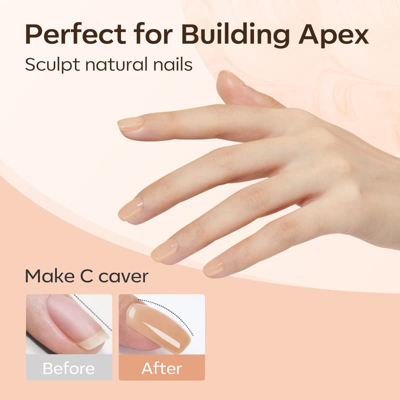 Modelones Builder Nail Gel 8-in-1 Kit - 6 Colors for Nail Thickening & Strengthening | Fall Winter Nail Care