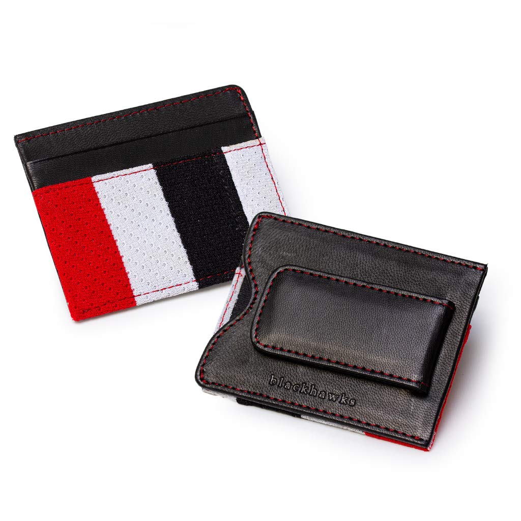 Authentic NHL Game-Used Jersey Leather Money Clip Wallet - Hockey Fan Gift for Men, Sports Memorabilia Collector - Perfect for Game Day, Office Use & Travel Accessories