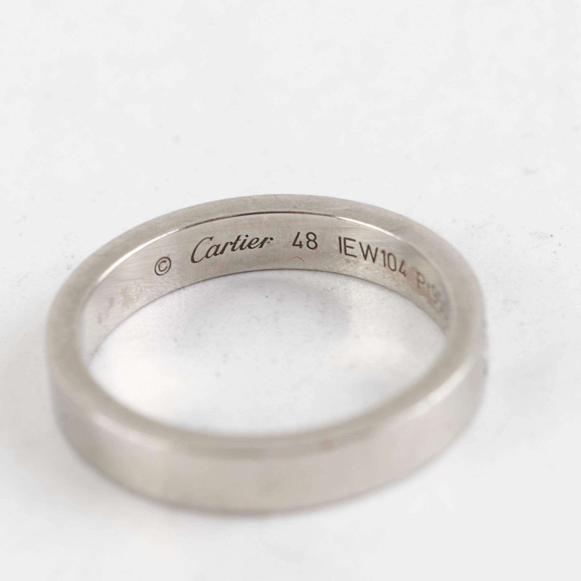 Cartier Platinum Diamond Ring - Size 48 (US 4.75) | Luxury Wedding Band & Engagement Ring for Women | Perfect for Proposals, Anniversaries & Special Occasions