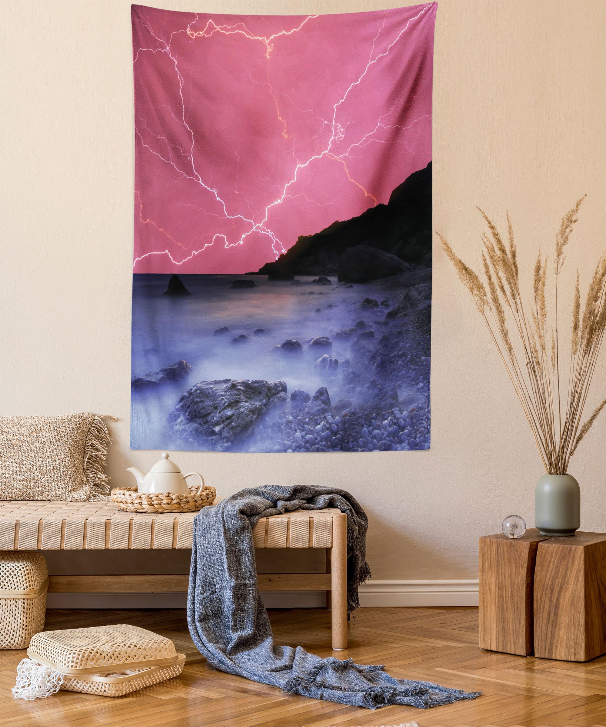 Ambesonne Thunderstorm Tapestry - Vibrant Sky Wall Decor for Bedroom & Living Room