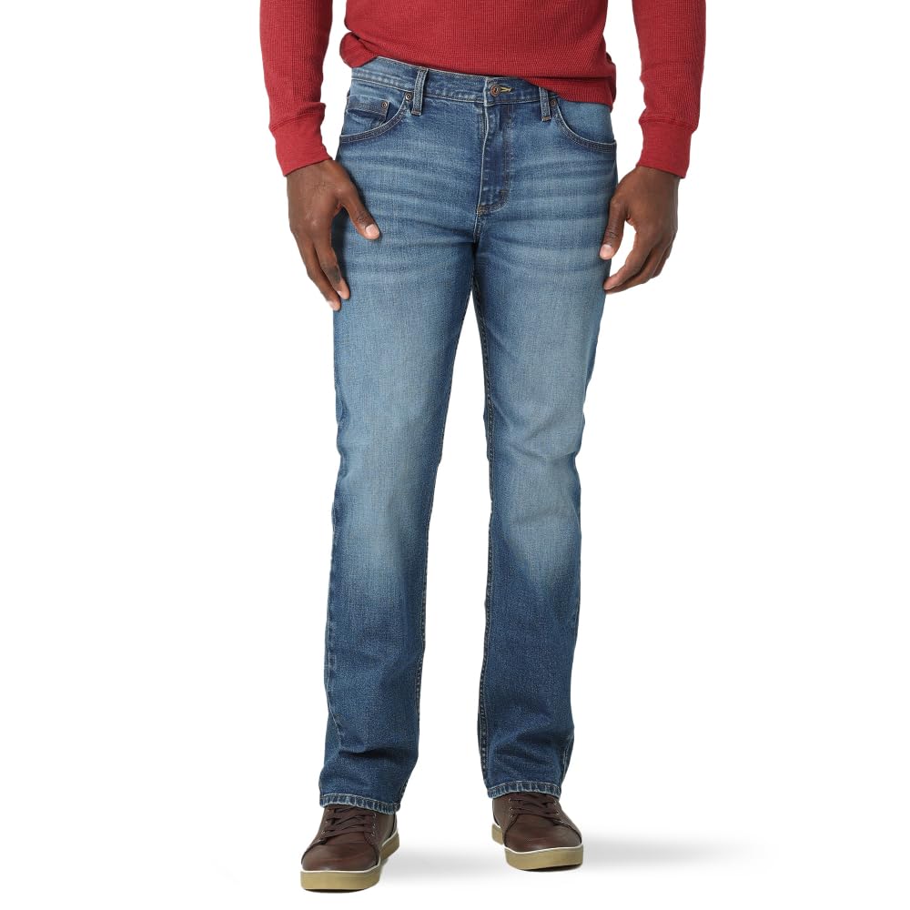 Wrangler Authentics Men's Slim Fit Straight Leg Jeans - Comfortable Denim Pants for Casual Wear & Everyday Outfits