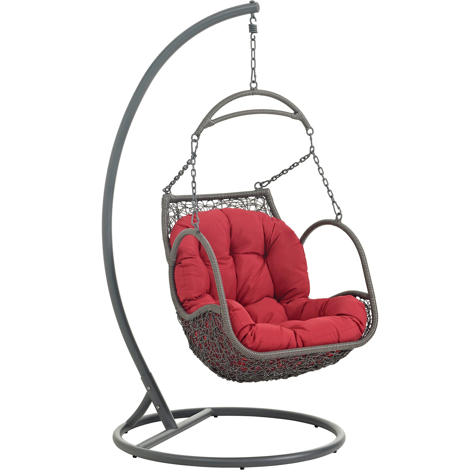 Arbor Outdoor Patio Wood Swing Chair - Hanging Garden Hammock Chair with Stand - Perfect for Backyard, Porch, and Relaxation