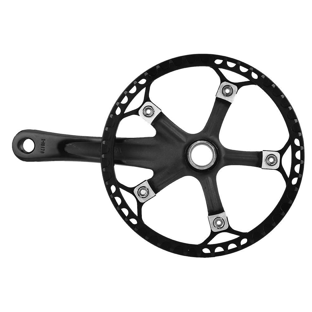 **Naroote Durable Hollow Bike Crankset - 45T Black MTB Crankset for Mountain Biking & Cycling Accessories | Perfect for Trail Riding & Commuting**