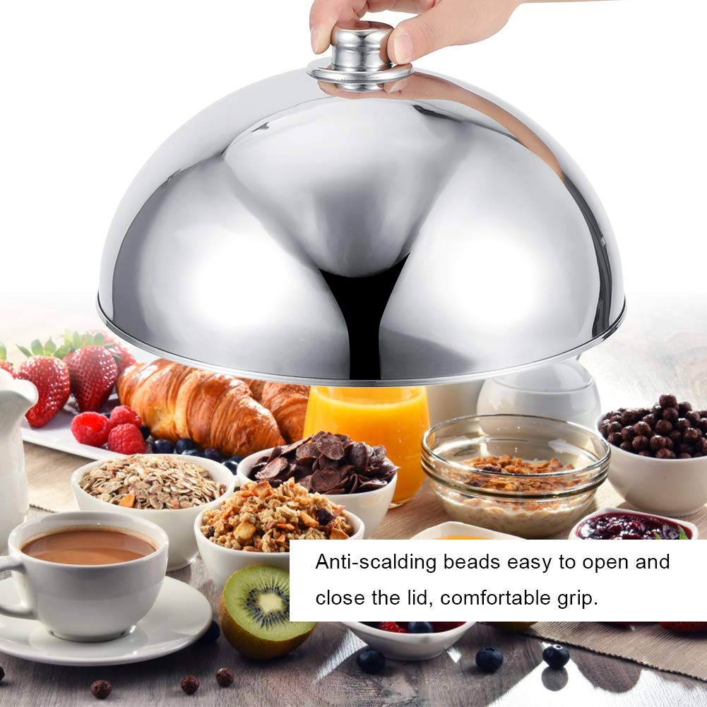 Stainless Steel Food Cover Dome - 12.5 Inch Plate Lid for Buffet, Restaurant & Catering - Keep Meals Warm & Fresh - Ideal for Hotel Banquets, Wedding Receptions & Party Serving