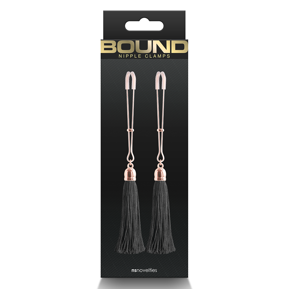 Bound Tweezer Nipple Clamps With Tassels - Adjustable BDSM Nipple Clips for Sensual Play & Adult Intimacy - Perfect for Couples Play & Sensation Exploration