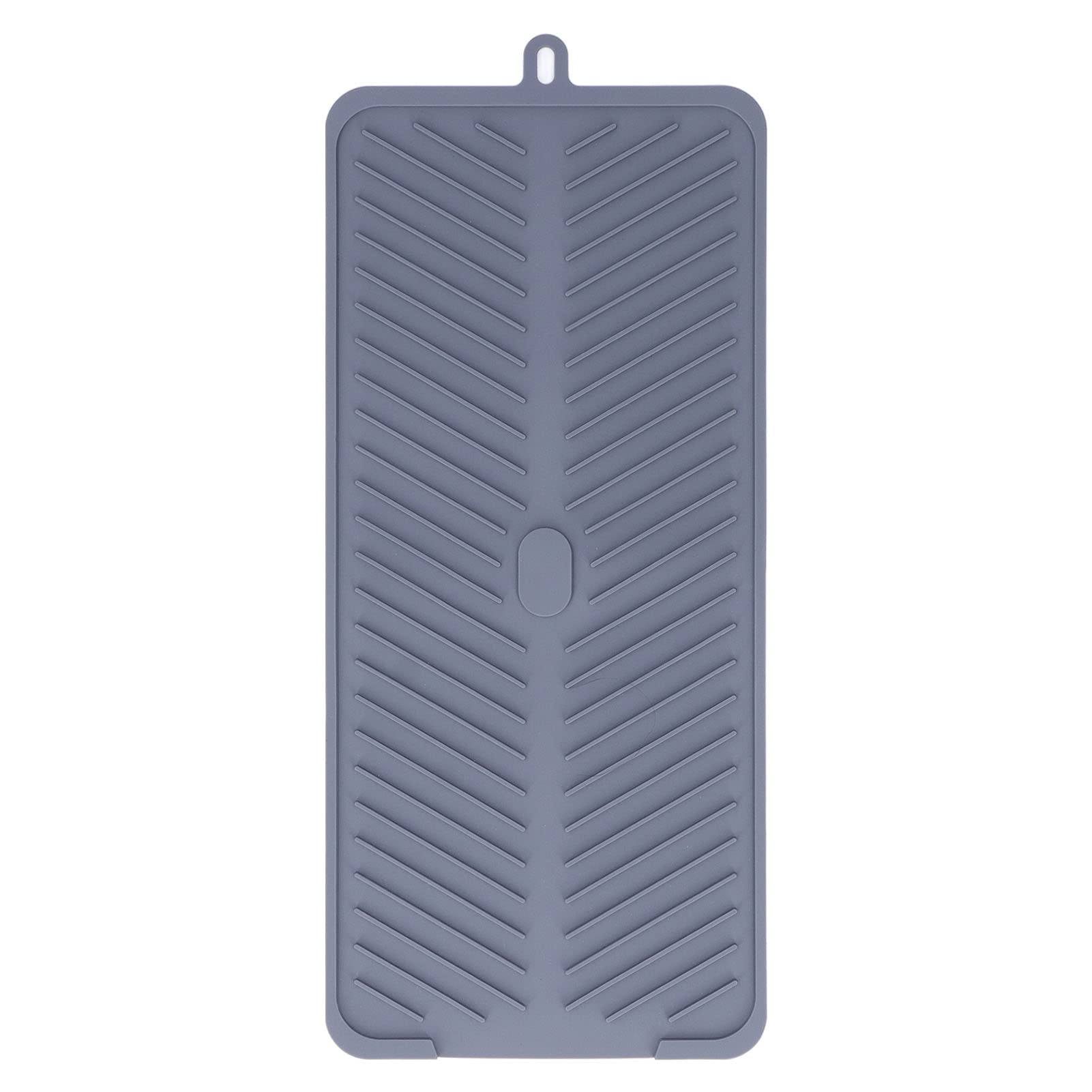 Dish Drying Mat, Foldable Silicone Kitchen Countertop Mat, High Temperature Resistant 230°C, 6.8oz Gray Sink Mat for Kitchen, Perfect for Drying Dishes, Utensils, and Cookware