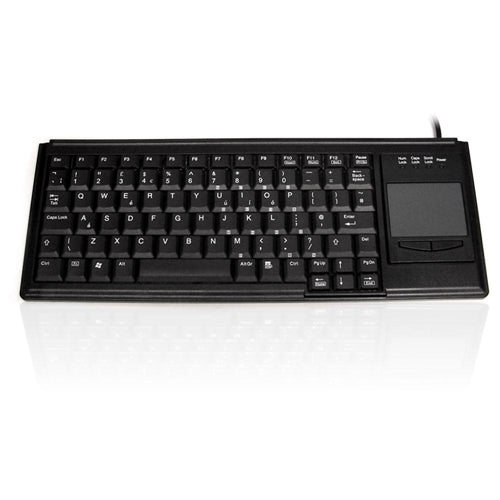 Accuratus KYB500 K82B Compact Keyboard with Built-in Touchpad - Perfect for Office, Home, and Travel Use