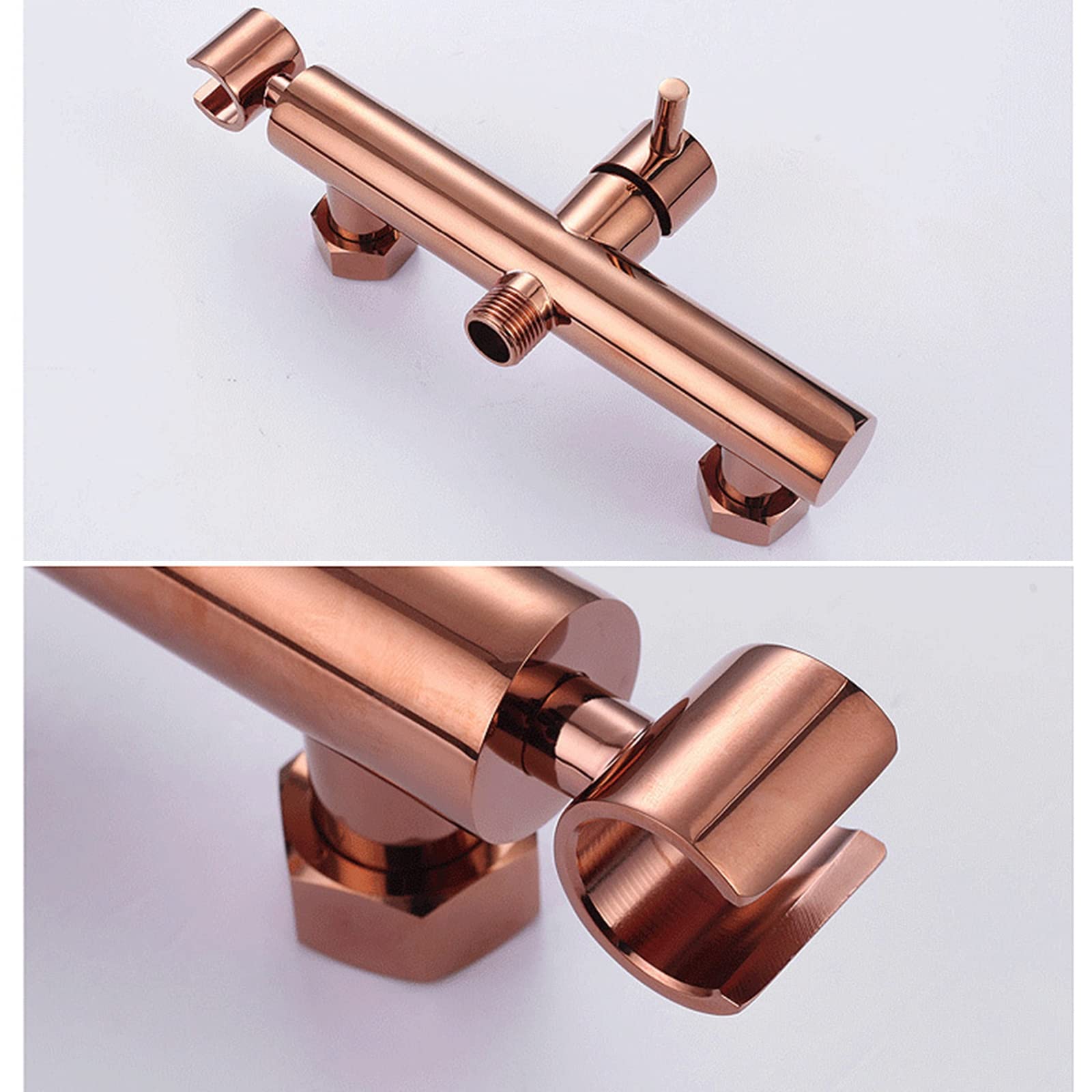 Rose Gold Bidet Sprayer for Toilet - Hot & Cold Water Handheld Cloth Diaper Sprayer Kit, Brass Wall Mounted Bathroom Bidet Attachment Set | Perfect for Baby Care, Hygiene Cleaning & Modern Bathroom Upgrades