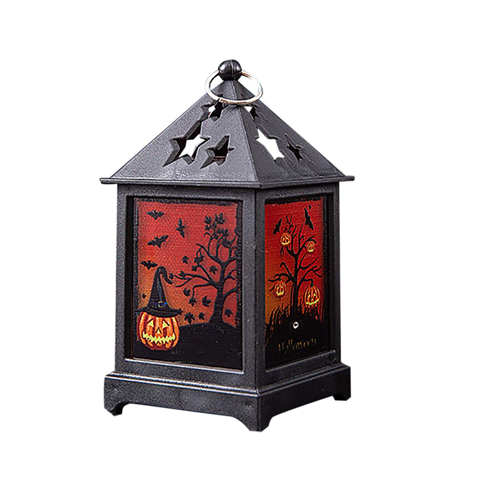 Halloween Votive Candle Holders - Gothic Pendant Lanterns for Festival Night Decor, Spooky Home Atmosphere & Geranium Scented Candles - Perfect for Party, Porch, or Haunted House Decorations
