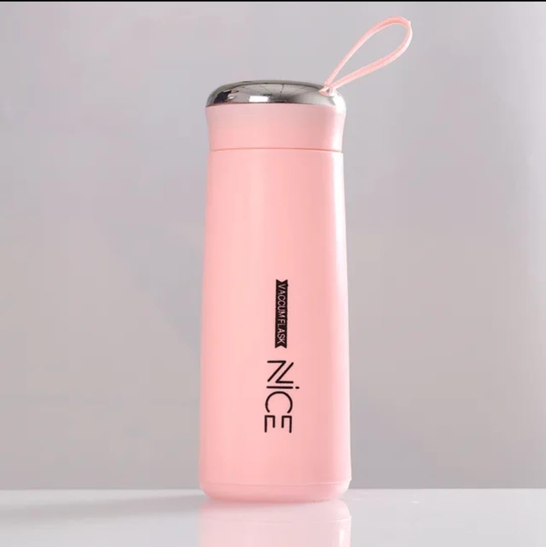 Hofex 450ml Insulated Glass Juice Bottle with Leak-Proof Lid - Wide Mouth & Easy Open Design - Inner Glass Outer Plastic for Temperature Retention - Perfect for Smoothies, Cold Brew & On-the-Go Hydration
