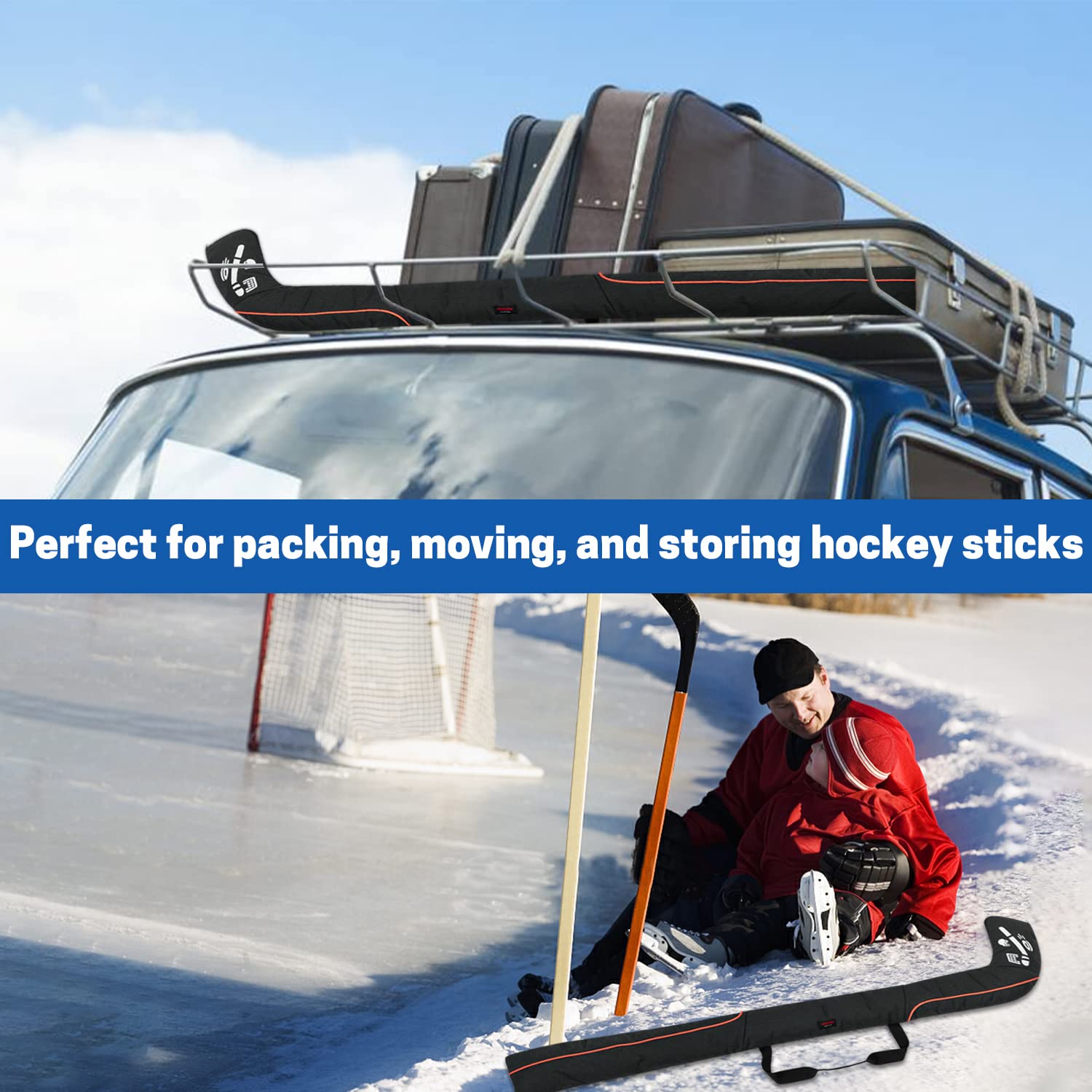 VISEMAN Hockey Stick Bag - Durable Field & Outdoor Hockey Equipment Storage for Sticks, Gloves & Gear | Perfect for Training, Games & Travel