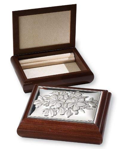 925 Sterling Silver Jewelry Box Organizer - Italian Made Elegant Storage Case for Rings, Necklaces & Earrings | Perfect for Travel, Gift Giving & Home Organization