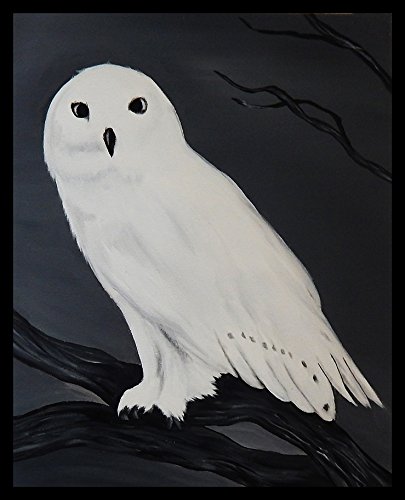 Framed Snow Owl Art Print by Ed Capeau - 30x24 Giclee Edition Wall Decor - Symbolizing Magic, Luck, Strength & Wisdom - Perfect for Home Office, Living Room & Bedroom Decor