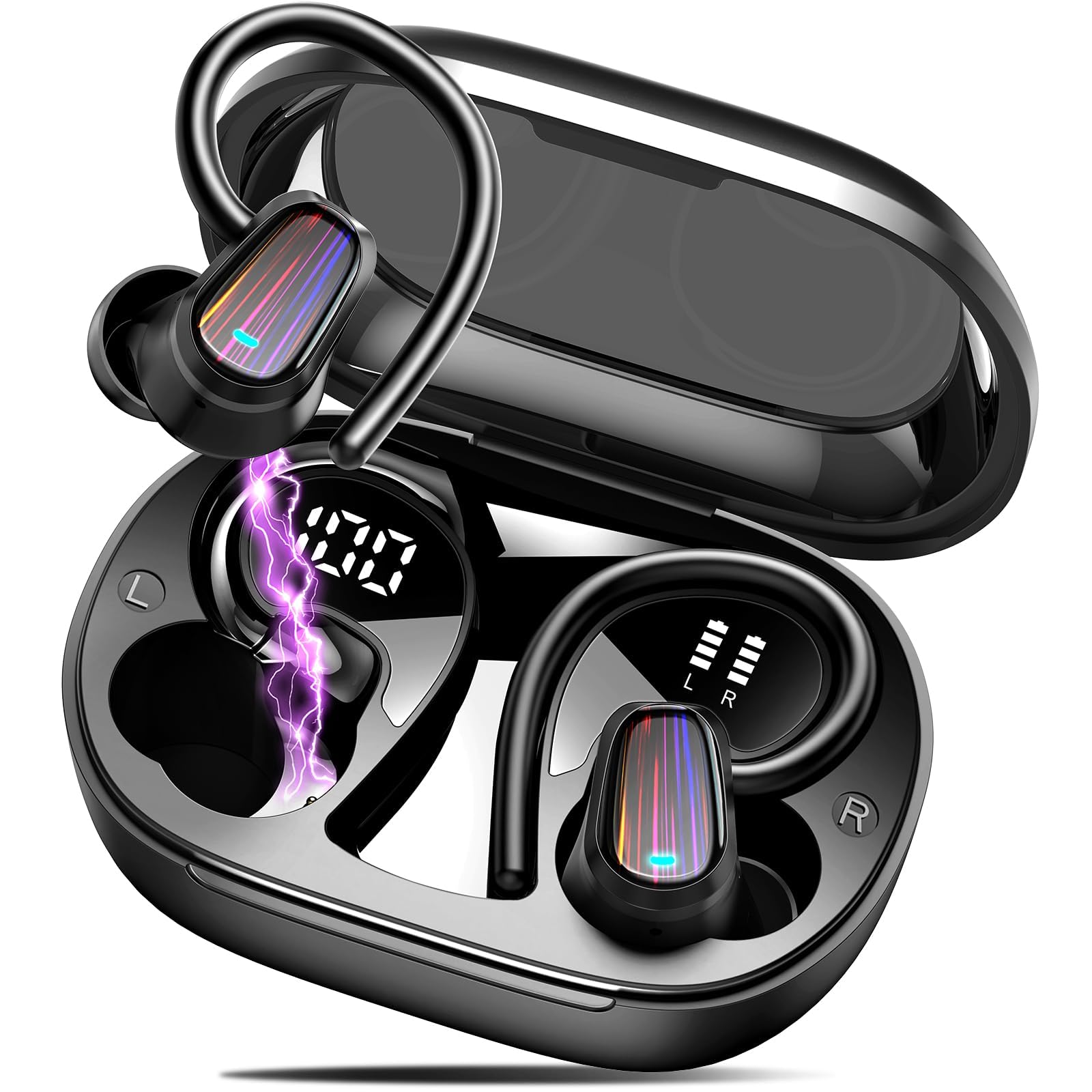 OYIB Wireless Earbuds Bluetooth 5.4, 50H Playtime, IP7 Waterproof - for Running & Workout