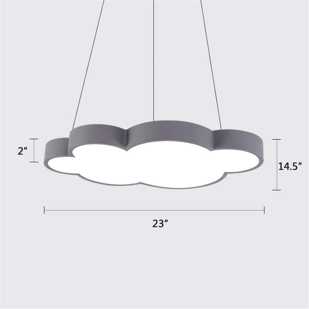 Dimmable Cloud Shaped LED Pendant Light for Kids Room - Modern Acrylic & Metal Hanging Lamp with Included Bulb (Blue, 19 inch) - Perfect for Nursery, Bedroom & Playroom Decor