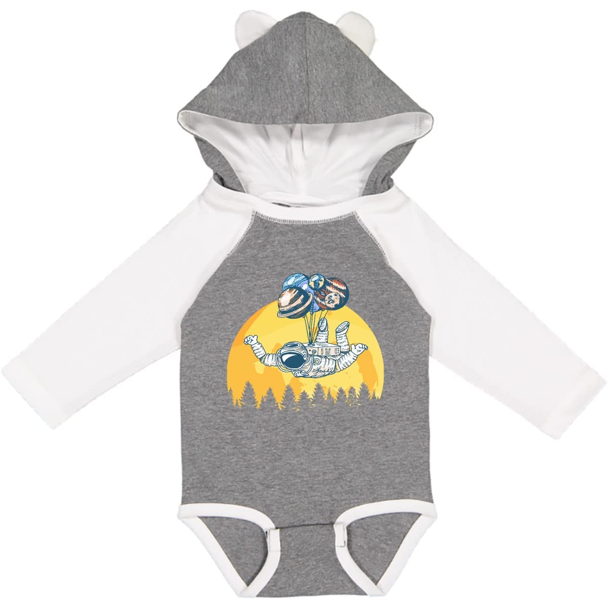 Inktastic Astronaut Moon Space Travel Long Sleeve Baby Bodysuit - Perfect for Space-Themed Parties & Nursery Outfits