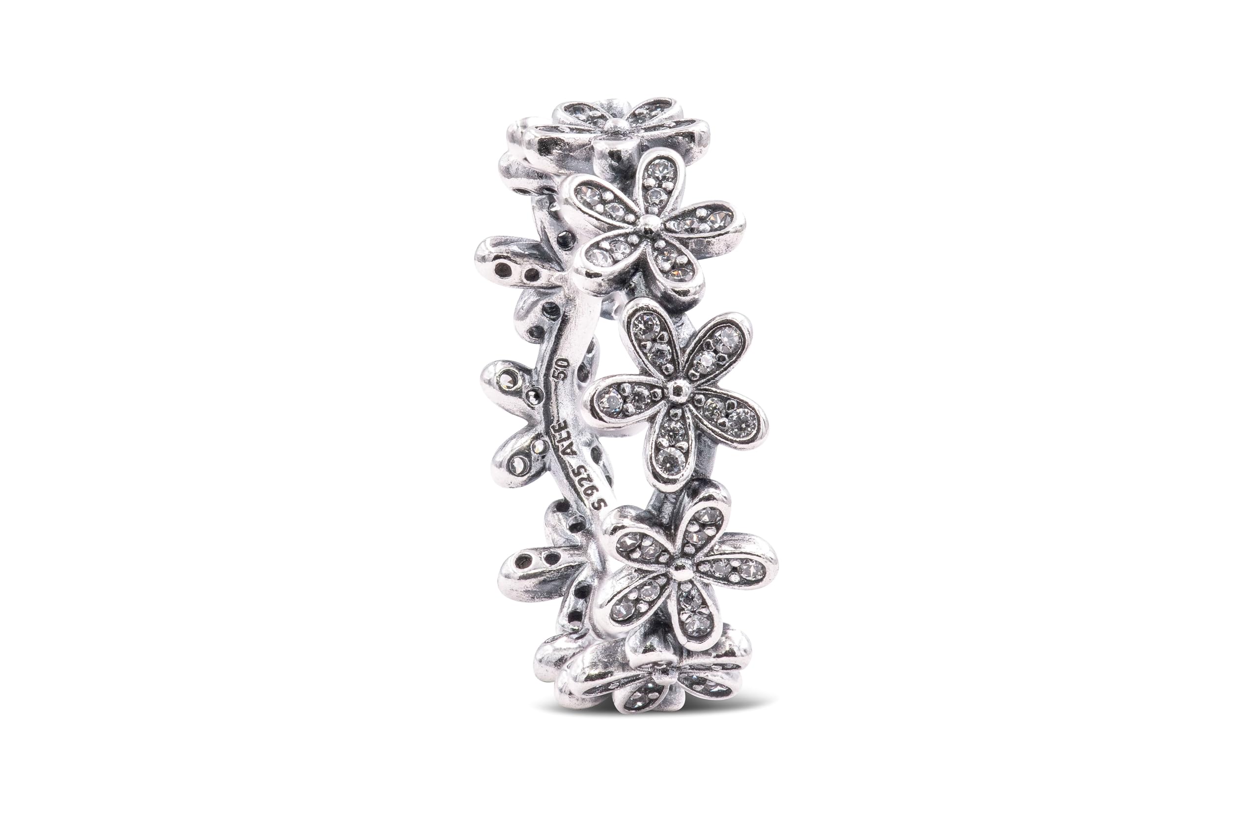 Pandora 190934CZ-52 Dazzling Daisy Meadow Ring - Clear Cubic Zirconia Sterling Silver Flower Jewelry for Women - Perfect for Weddings, Anniversaries & Everyday Elegance