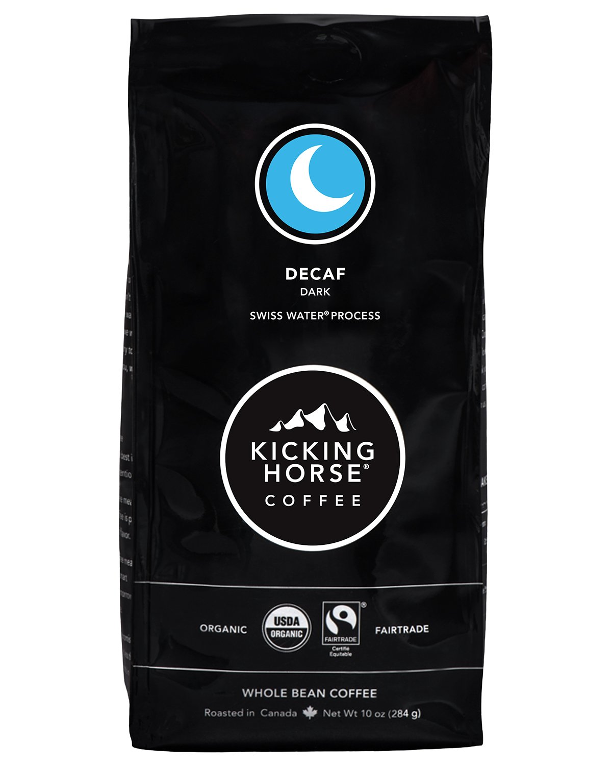 Kicking Horse Coffee Decaf Dark Roast Whole Bean & Ground Coffee Bundle - 10 Oz | Organic Fair Trade Swiss Water Process Decaffeinated Coffee | Perfect for Home Brewing, Office Use & Gifts