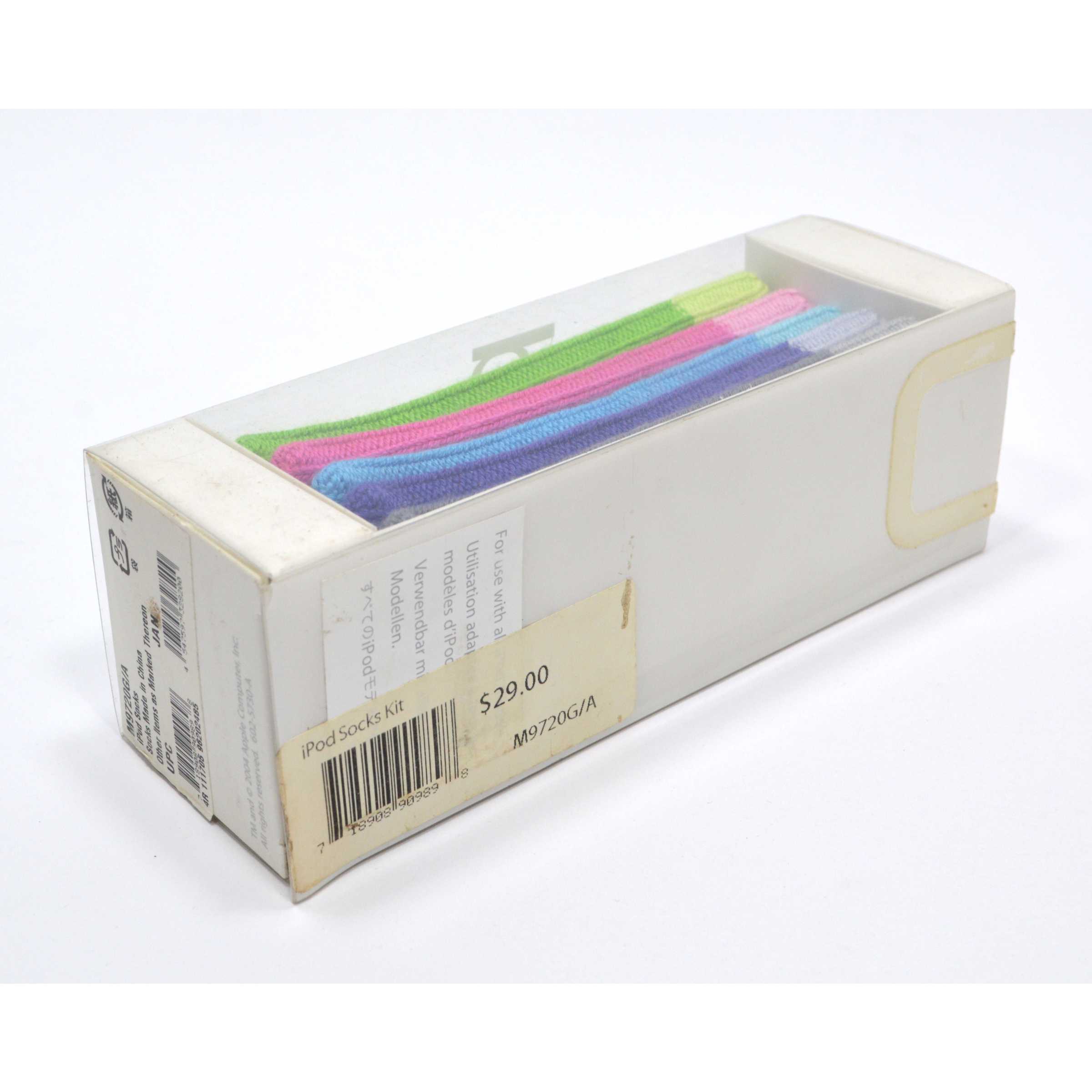 New (Open Box) Genuine Apple iPod/iPhone 2G 3G Socks Kit - 5 Colors (M9720G/A) - Protect Your Device in Style for Home, Office & Travel