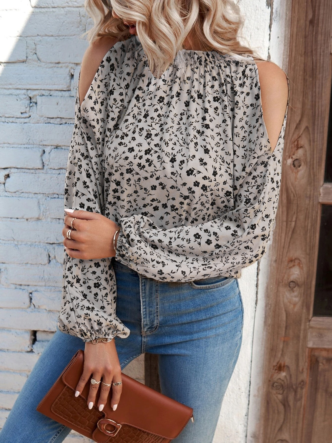 Floral Cold Shoulder Blouse for Women - Elegant Off Shoulder Summer Top - Perfect for Parties, Dates & Beach Vacations