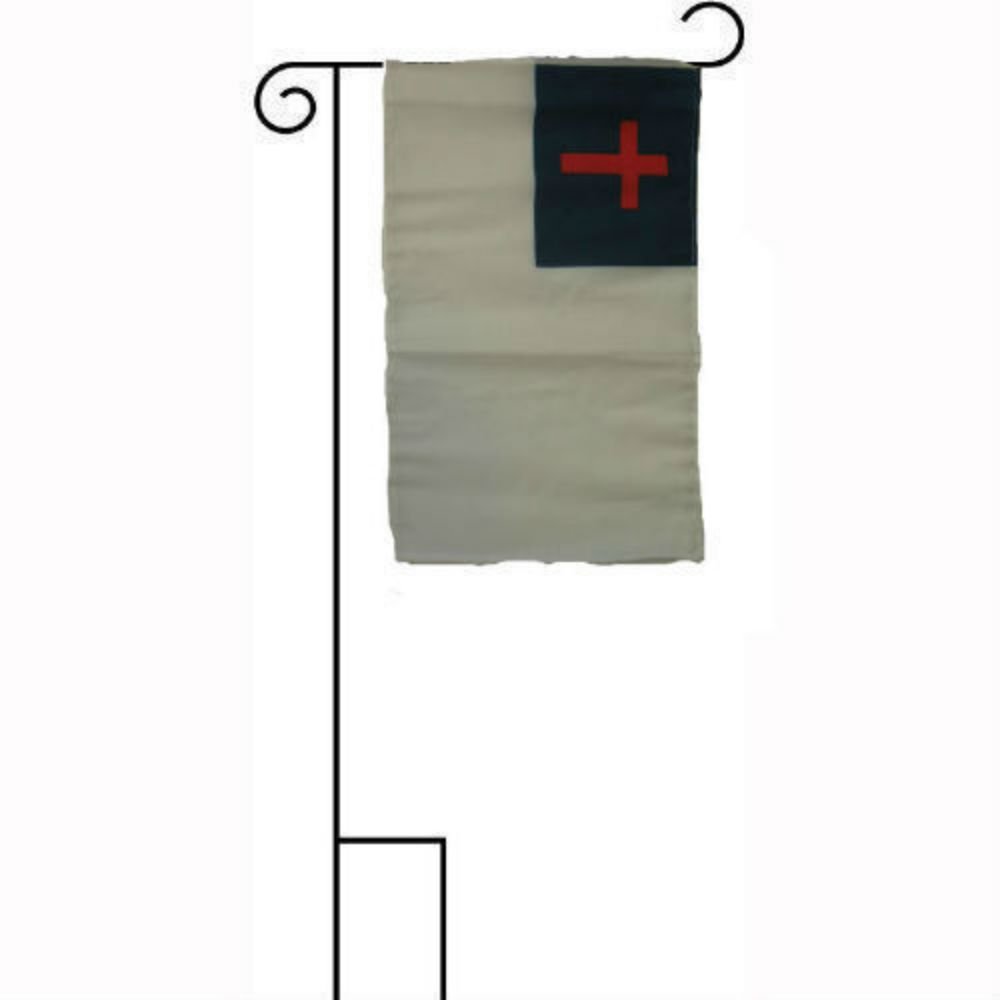 12x18 Inch Christian Cross Garden Flag with Stand - Religious Home Decor for Patio, Yard, and Outdoor Decorations