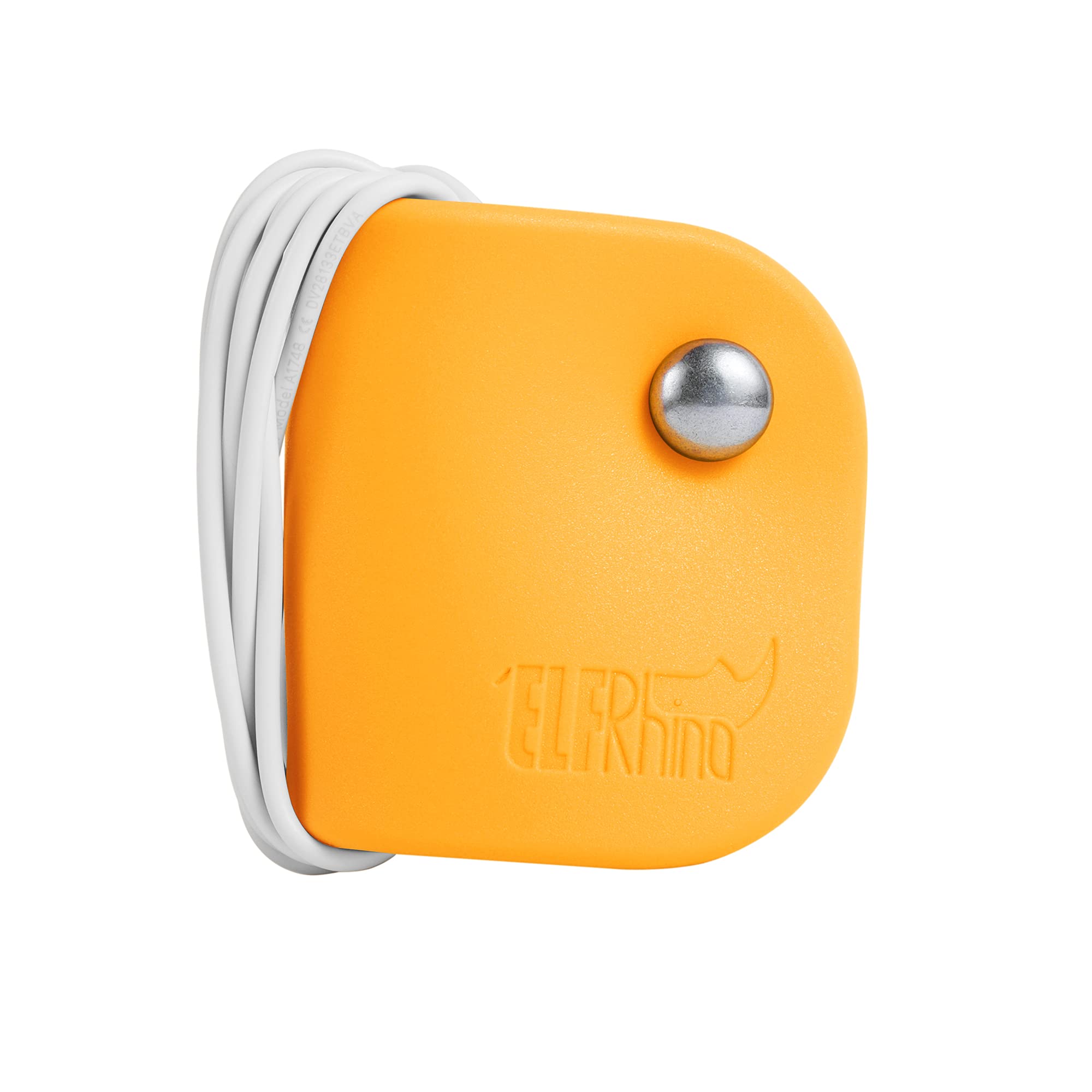 ELFRhino Cord Organizer - Earbud Holder, Headphone Winder & Cable Manager for Earphones Storage (Orange) | Perfect for Travel, Office & Home Organization