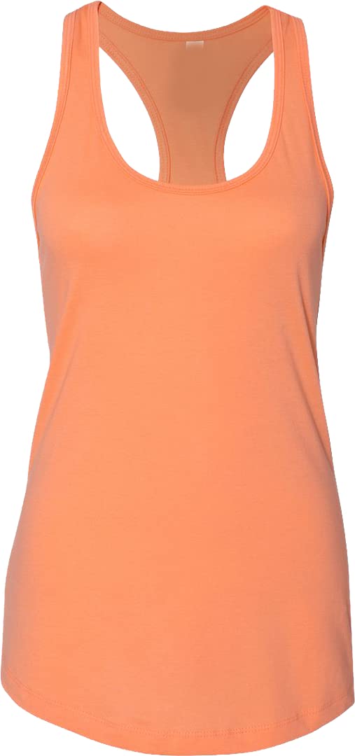 Next Level Apparel NL-1533 Women's Racerback Tank Top - Orange (Large) | Soft & Breathable Workout Shirt for Yoga, Gym & Summer Casual Wear
