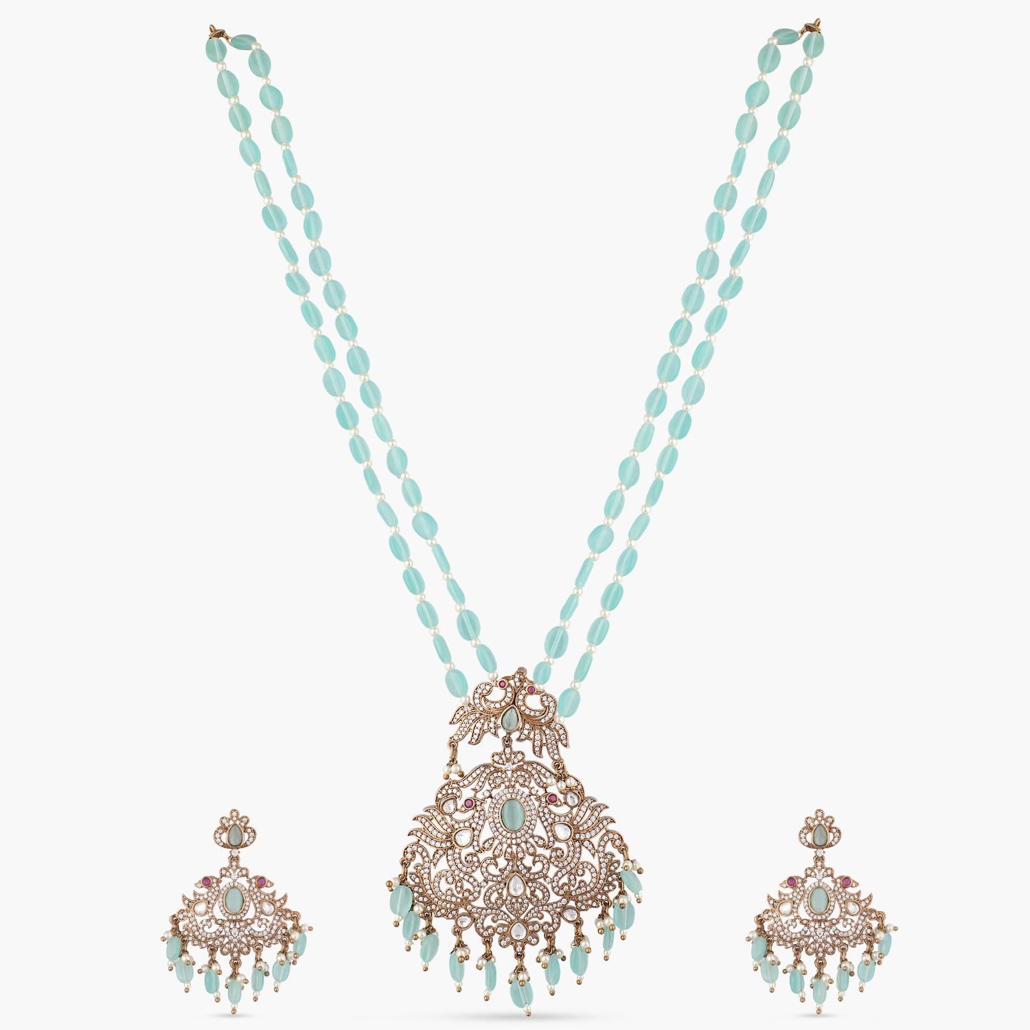 Adelia Nakshatra CZ Necklace Set for Women - Cubic Zirconia Pendant & Chain Jewelry - Perfect for Weddings, Parties & Special Occasions