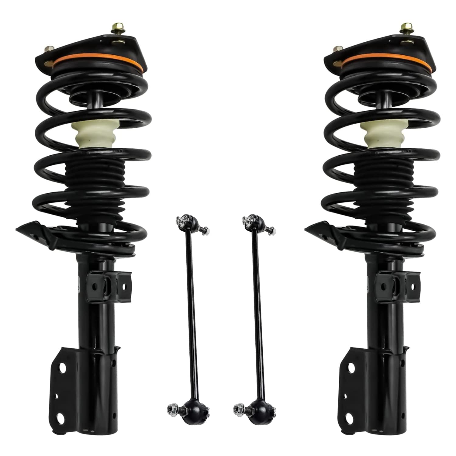 Detroit Axle Complete Front Suspension Kit - 2 Struts with Coil Springs & 2 Sway Bars for 2005-2009 Chevy Uplander, Pontiac Montana, 2005-2007 Buick Terraza & Saturn Relay | FWD Replacement Parts | Smooth Ride & Enhanced Handling for Family Vans