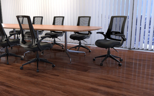 Boss Black Mesh Back Flip Arm Task Chair B6776 - Ergonomic Office Chair for Home & Workspace Comfort