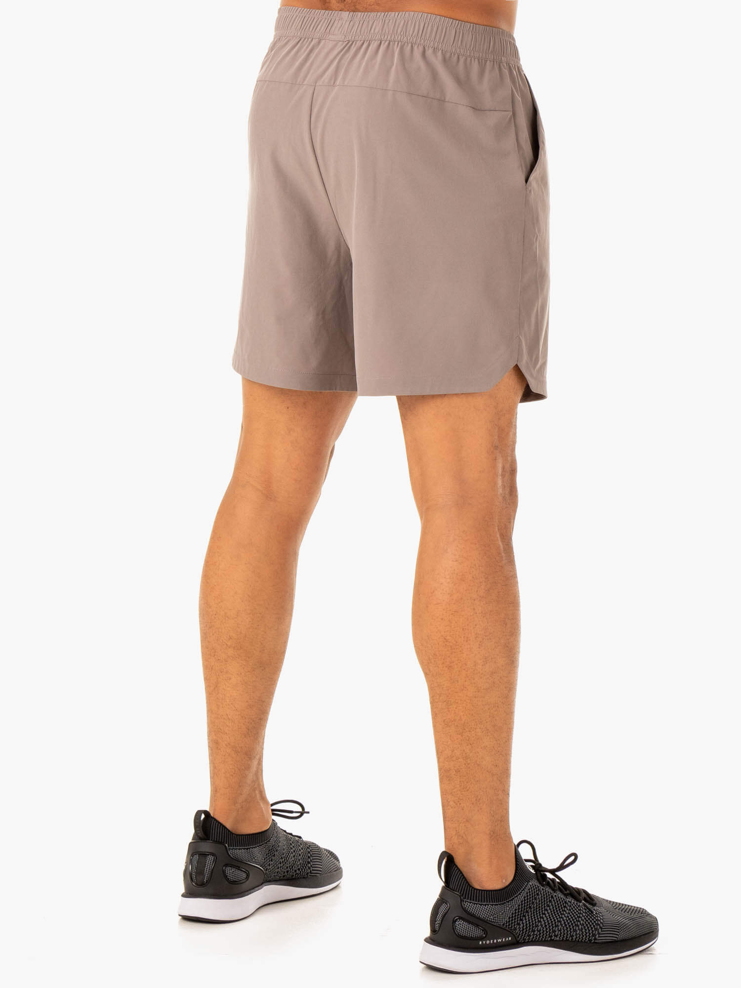 Division Training Shorts for Men & Women - Comfortable Workout Shorts in Taupe - Perfect for Gym, Running, and Yoga
