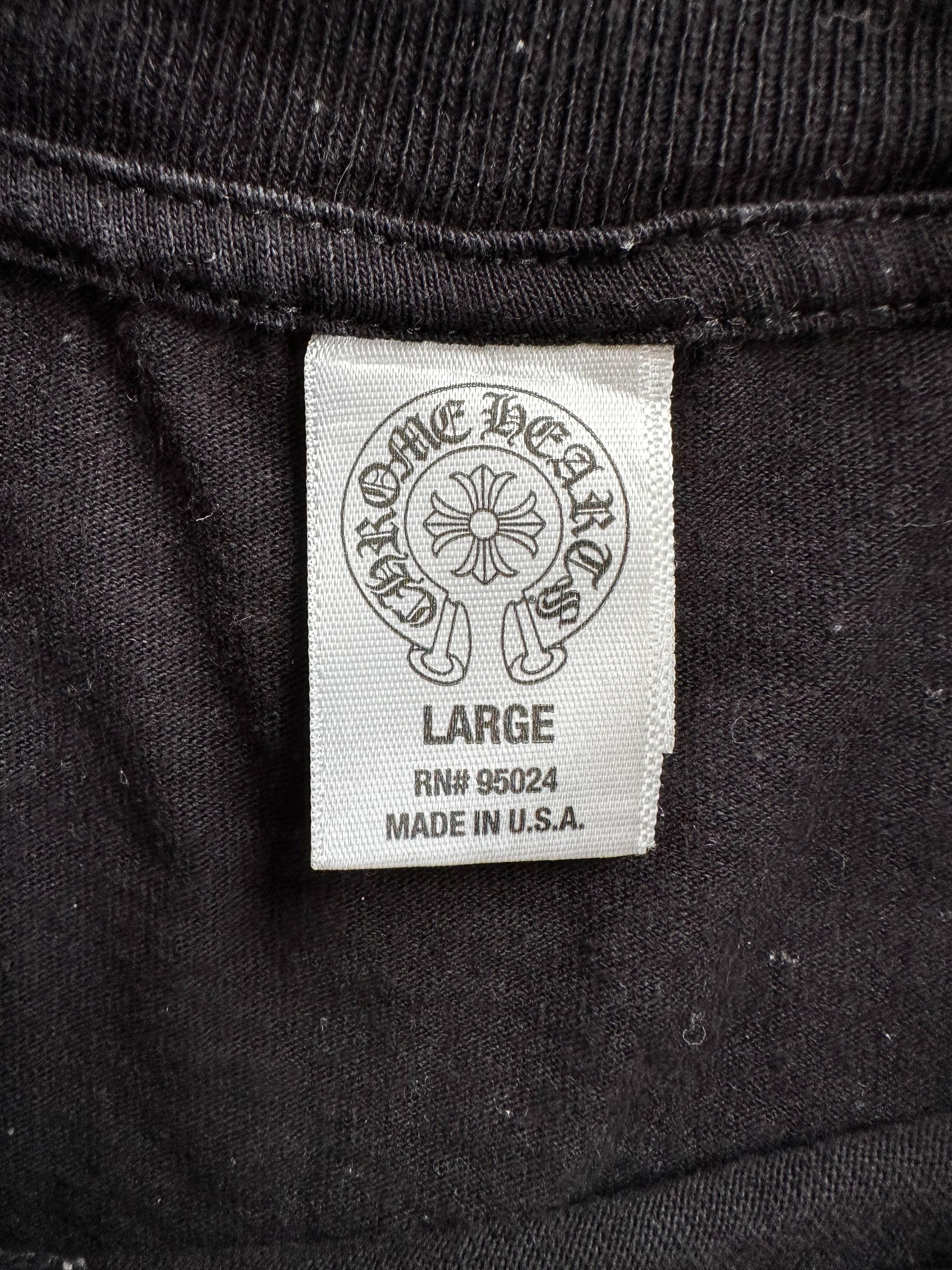 Chrome Hearts Black & Grey Cross Logo T-Shirt for Men - Stylish Graphic Tee for Casual Wear & Street Fashion