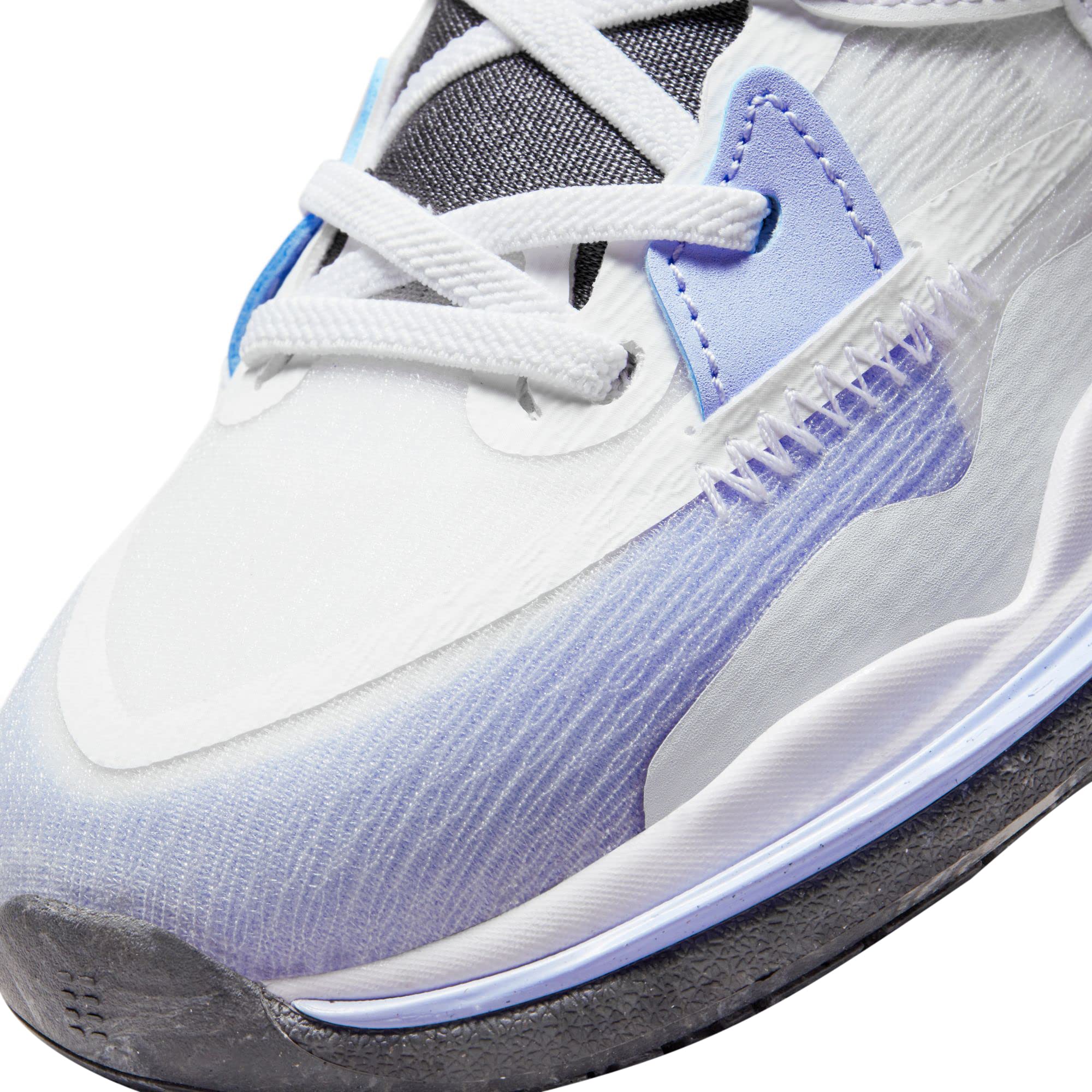 Nike Kyrie 8 Basketball Shoes for Kids - White/Iron Grey/Light Marine (DD0332 102) - Size 2.5 - Perfect for School, Training & Court Play