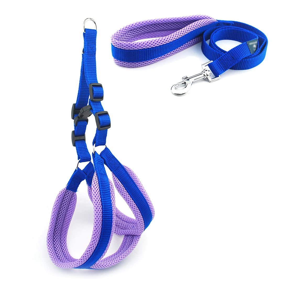 Premium Soft Cushion Mesh Dog Harness & Leash Set - Breathable Adjustable Pet Vest for Small Medium Large Dogs - Perfect for Walking Hiking Training Outdoor Adventures