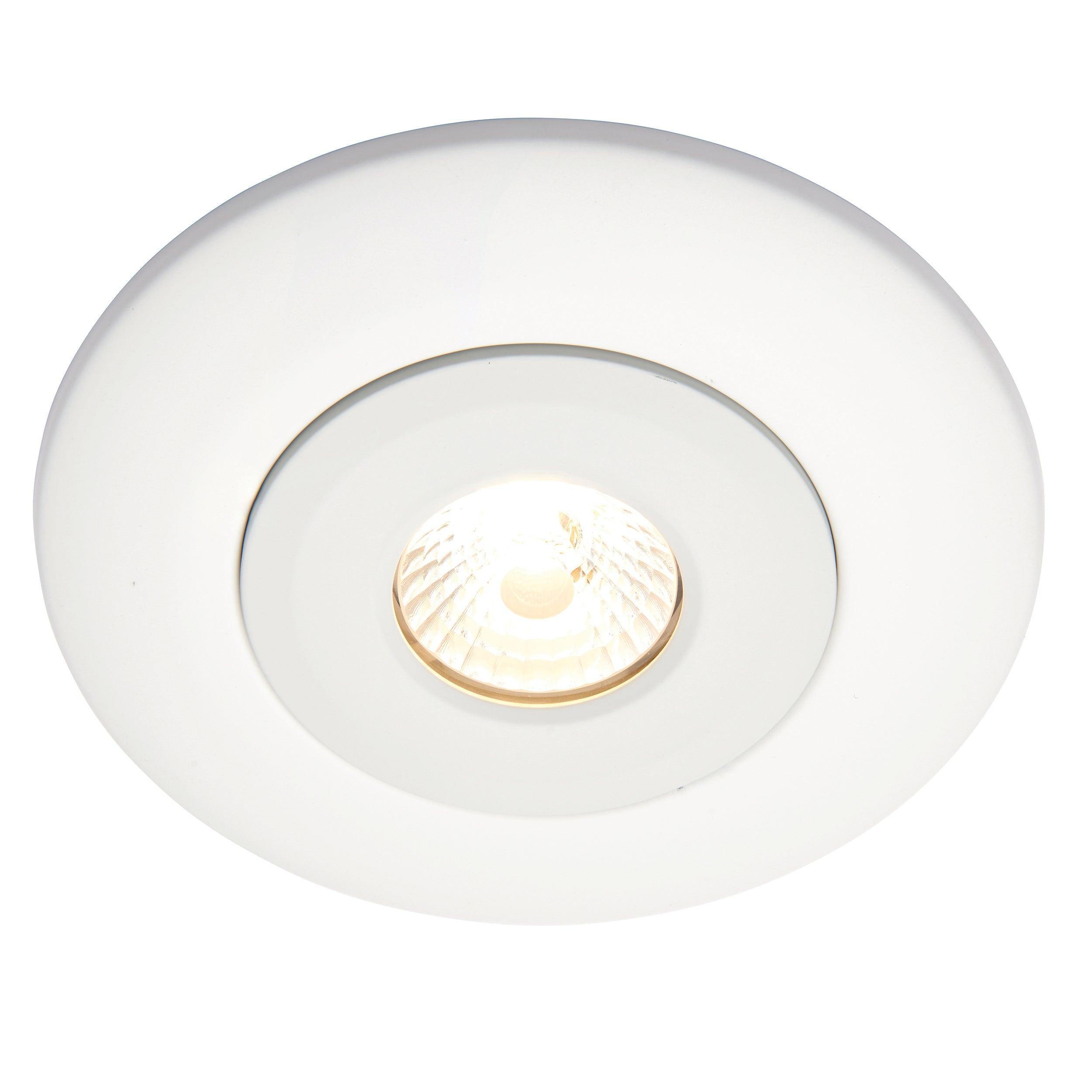 Dimmable Recessed LED Ceiling Light 50W - Converse Bezel Design, White Finish - Perfect for Living Room, Kitchen, and Bedroom Lighting