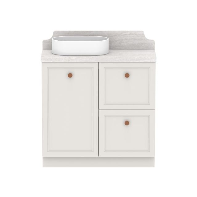 ADP Mabel Ensuite Floor Standing Vanity with Cherry Pie Premium Solid Surface Benchtop - Modern Bathroom Vanity for Master Bath & Powder Room