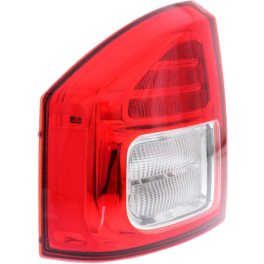 2011-2013 Jeep Compass Driver Side LED Tail Light Assembly - DOT Certified (Part #CH2800197, 5182543AC) with Bulbs Included | Perfect for Replacement & Nighttime Safety