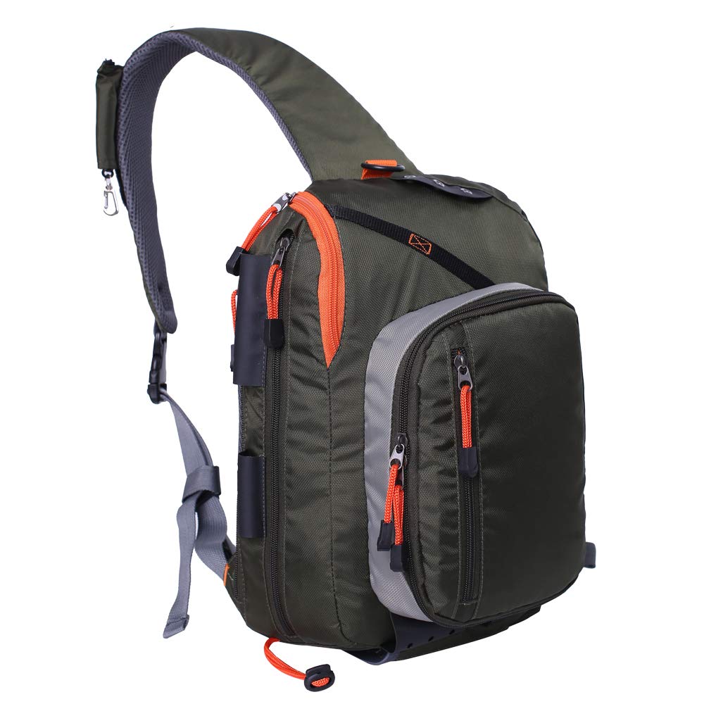 **Kylebooker Fly Fishing Sling Pack - Waterproof Shoulder Bag for Tackle Storage - Perfect for Fly Fishing, Hiking & Outdoor Adventures**