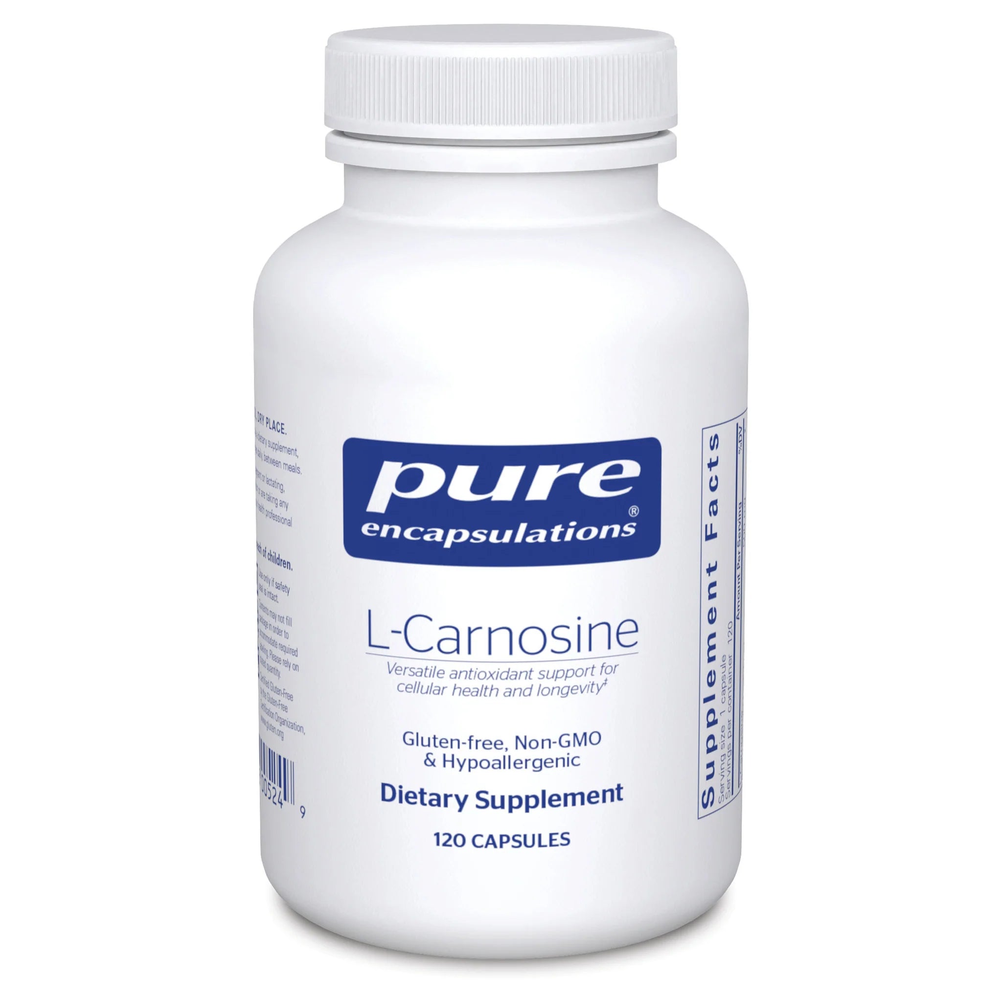 Pure L-Carnosine 60 Capsules - Anti-Aging & Brain Health Supplement for Adults - Supports Memory, Focus & Cellular Repair