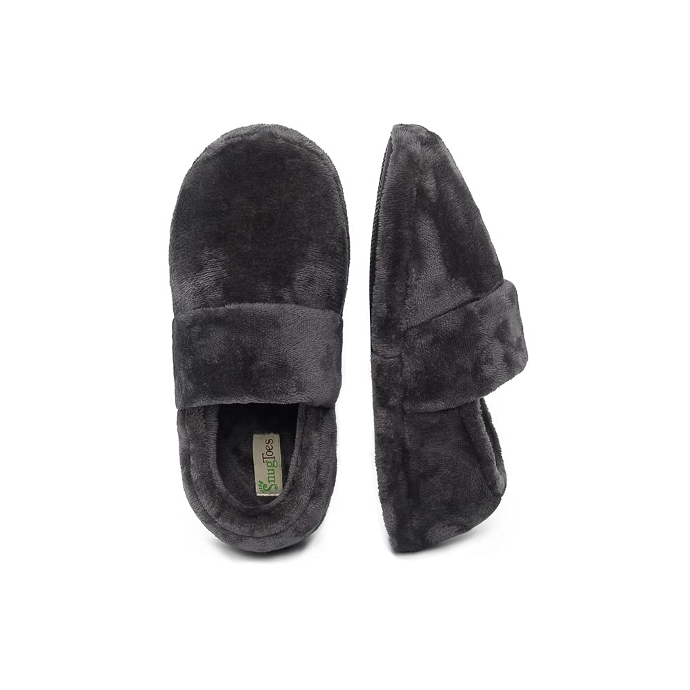 SnugToes Heated Slippers for Men - Ultra Soft Indoor Slippers with 2 Removable Microwavable Heat Pads | Machine Washable & Comfortable Winter Footwear | Perfect for Cold Floors, Arthritis Relief & Cozy Home Relaxation