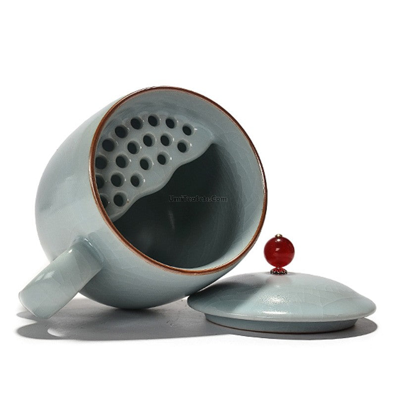 Premium Handcrafted Ice Crack Five Kilns Chinese Tea Cup - Authentic Ceramic Tea Cup for Gongfu Tea, Matcha, Herbal Tea - Perfect for Home, Office & Tea Ceremonies