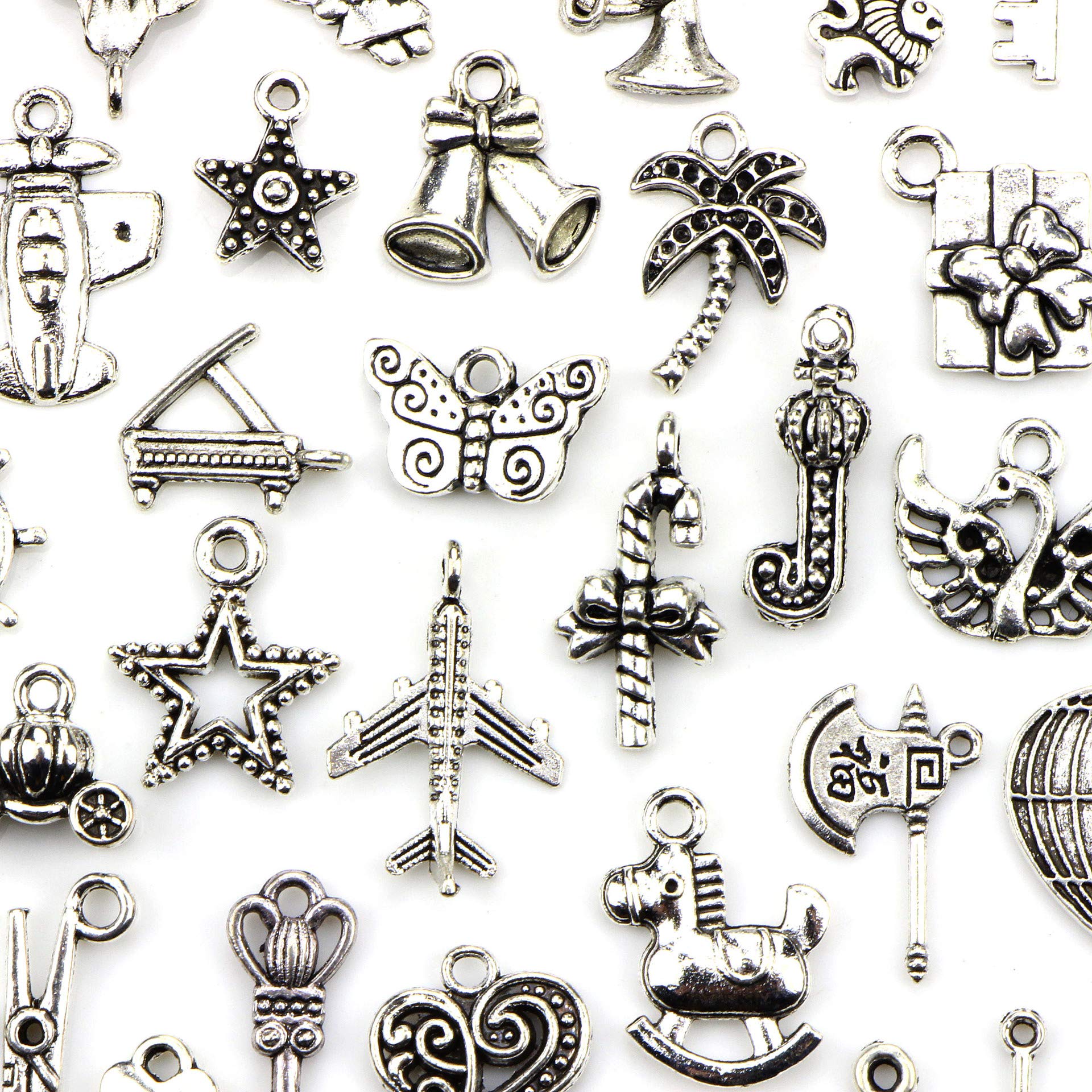 100 Pcs Jewelry Making Charms - Assorted Beads & Pendants for DIY Bracelets, Necklaces - Craft Supplies for Handmade Jewelry | Perfect for Gifts, Party Favors, and DIY Projects