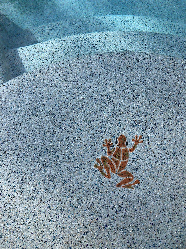 Small Frog Ceramic Swimming Pool Mosaic Tile - 6 Inch Olive Green Decorative Tile for Pools, Bathrooms & Outdoor Decor