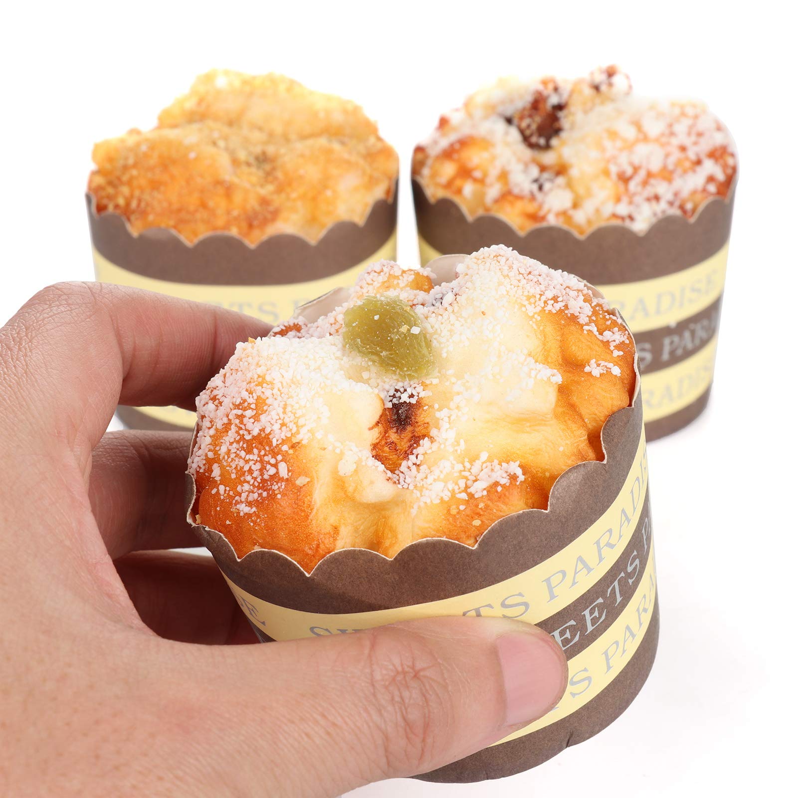Belupai 6PCS Realistic Fake Cupcakes - Artificial Cake Decorations for Kitchen, Dessert Display, Party Props | Perfect for Home Decor, Wedding Centerpieces & Bakery Showcase