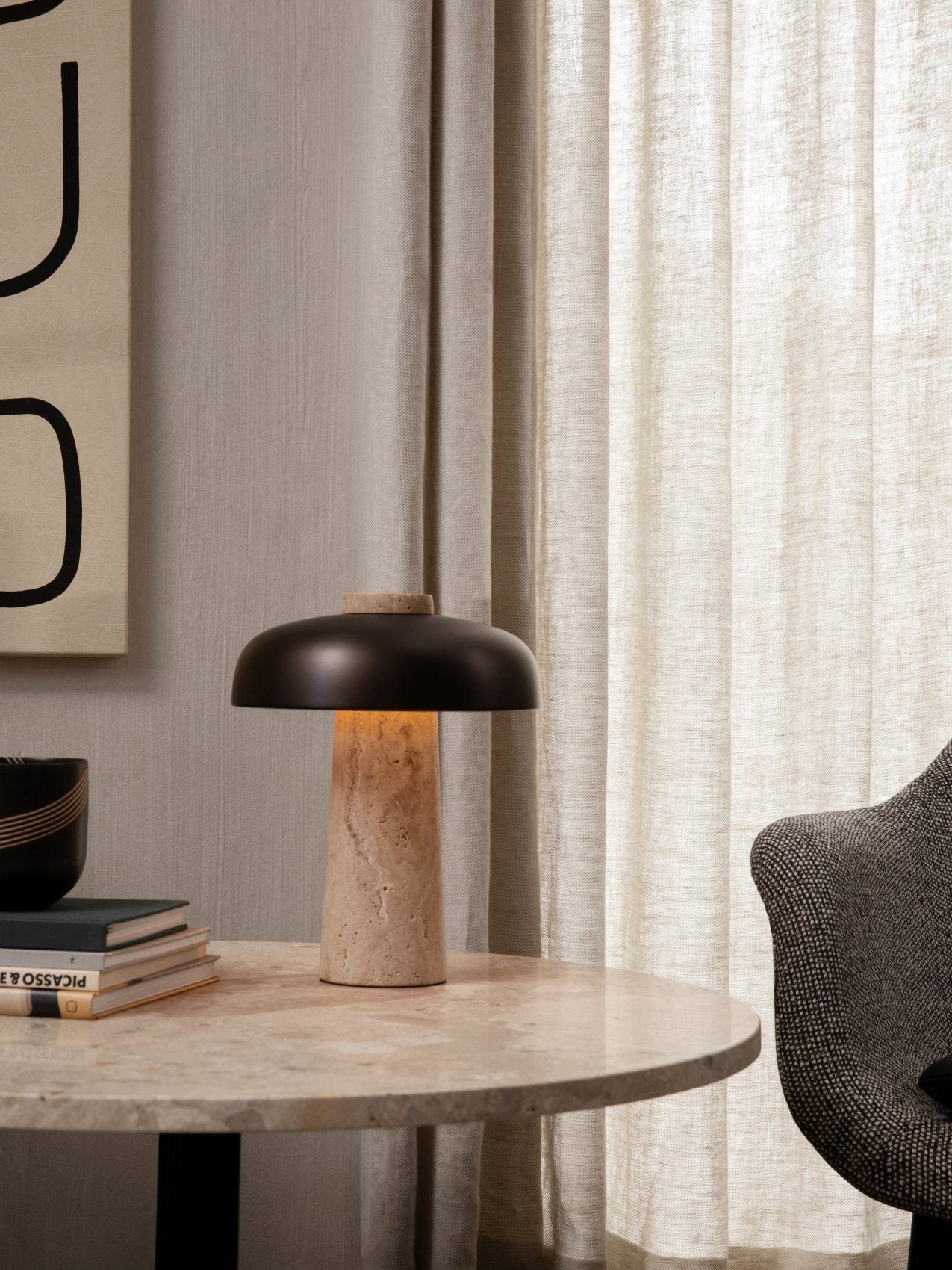 AUDO CPH Modern Reverse Table Lamp - Adjustable LED Desk Light for Home Office, Reading & Bedroom Decor