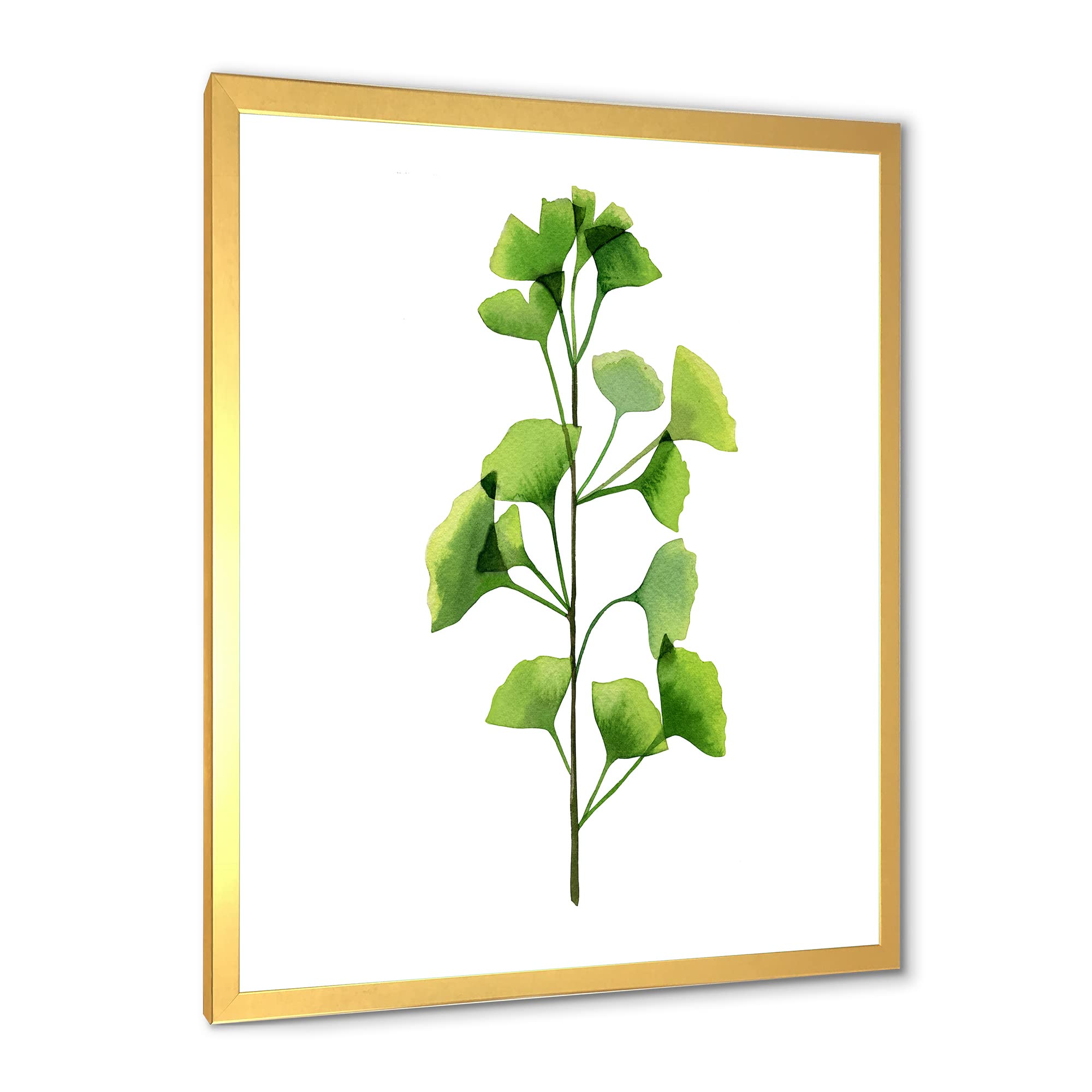 DesignQ Green Field Plant Foliage Farmhouse Framed Wall Art - Botanical Home Decor for Living Room, Bedroom & Office - Perfect Rustic Wall Hanging for Nature-Inspired Interior Design