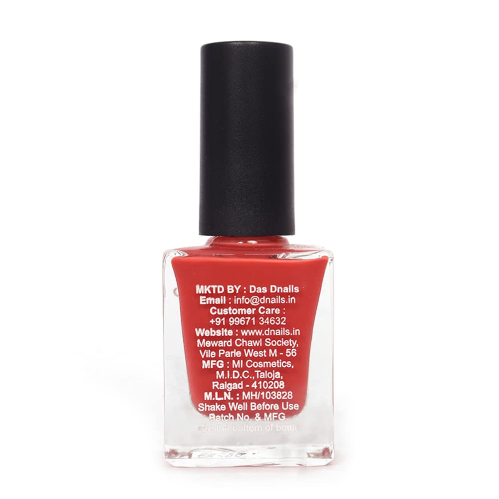 Das Dnails Nail Paint Red Berry - Long Lasting No Chip Nail Polish with High Shine & Smooth Application | Vegan & Non-Toxic Formula for Women | Perfect for Parties, Weddings & Everyday Wear