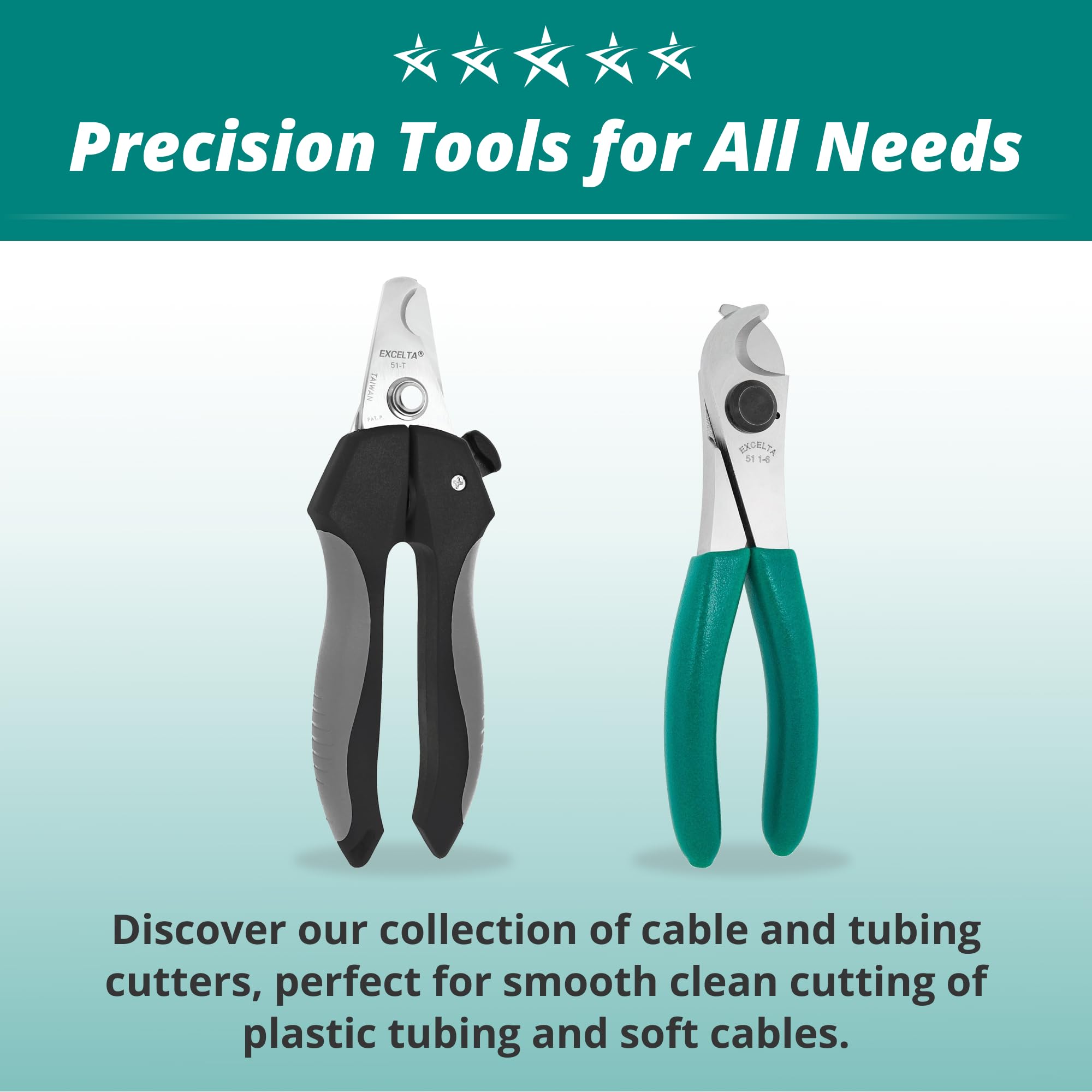 Excelta Professional Stainless Steel Cable & Tubing Cutter - 7