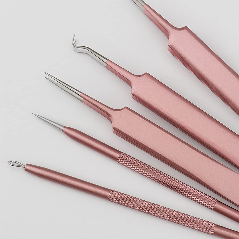 Professional Blackhead Remover Kit - Acne Pimple Popper Tool Set for Blackheads & Whitehead Extraction with Portable Metal Case - Perfect for Home Skincare & Travel Use